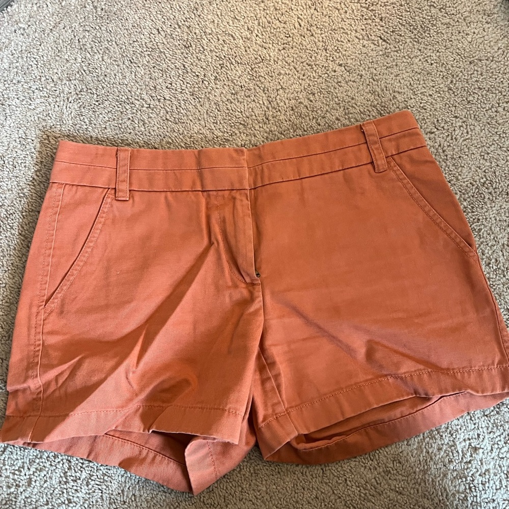 Orange J.Crew Chino Shorts